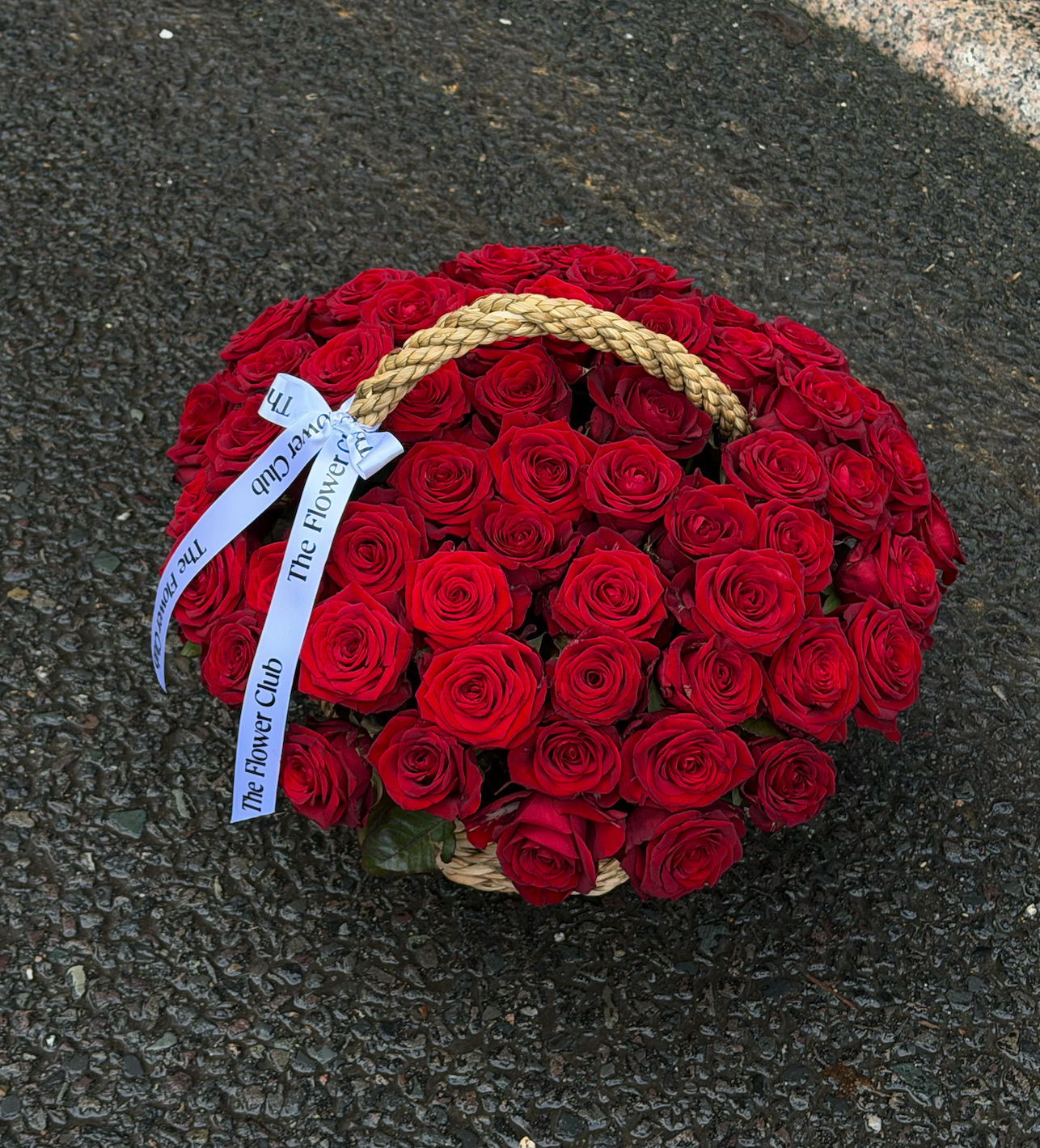 Premium Red Roses Basket