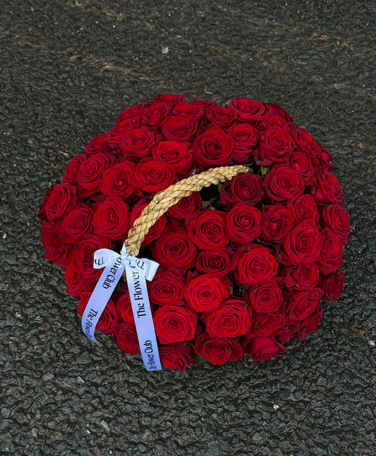 Premium Red Roses Basket